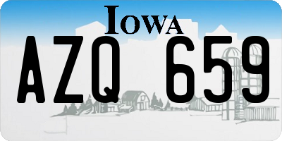 IA license plate AZQ659