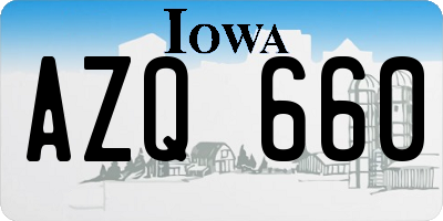 IA license plate AZQ660