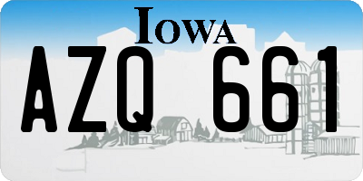 IA license plate AZQ661