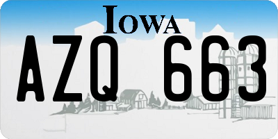 IA license plate AZQ663