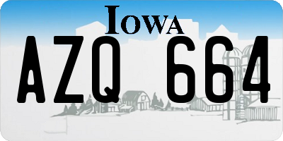 IA license plate AZQ664