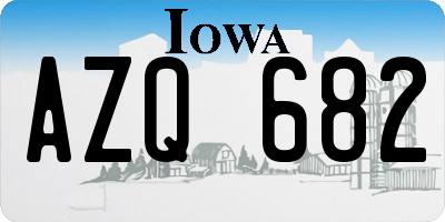 IA license plate AZQ682