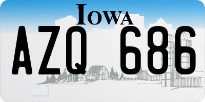 IA license plate AZQ686