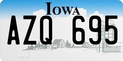 IA license plate AZQ695