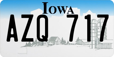IA license plate AZQ717
