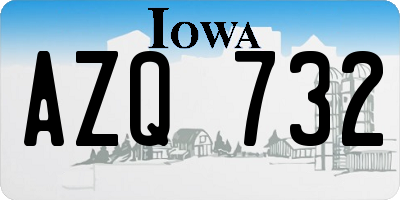 IA license plate AZQ732