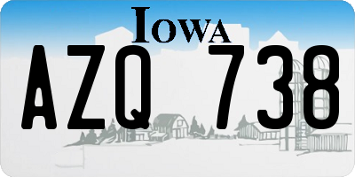 IA license plate AZQ738