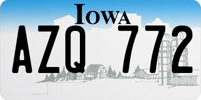 IA license plate AZQ772