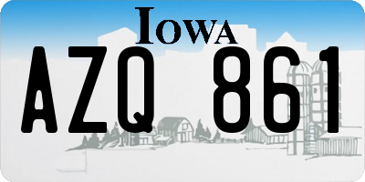 IA license plate AZQ861