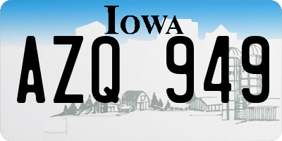 IA license plate AZQ949