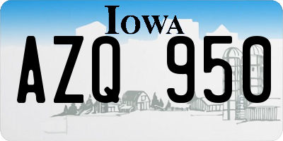 IA license plate AZQ950