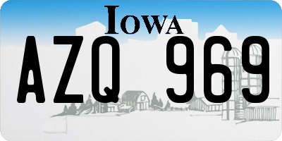 IA license plate AZQ969