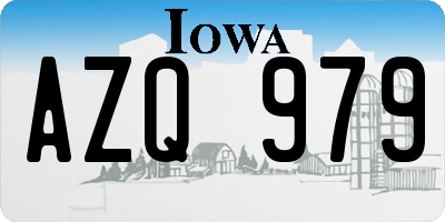 IA license plate AZQ979