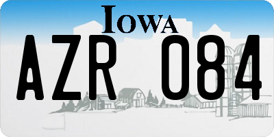 IA license plate AZR084