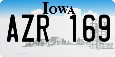 IA license plate AZR169