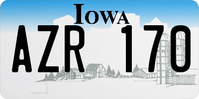 IA license plate AZR170