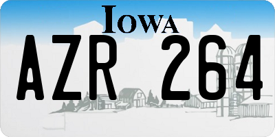IA license plate AZR264