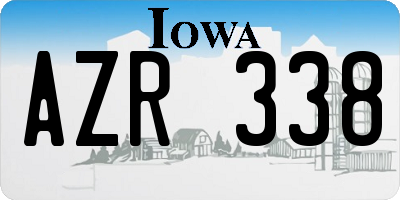 IA license plate AZR338