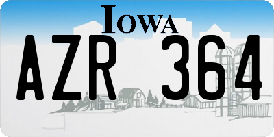 IA license plate AZR364