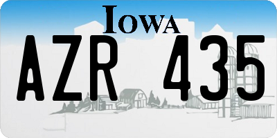 IA license plate AZR435