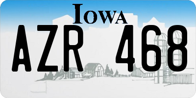 IA license plate AZR468