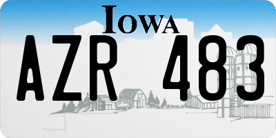 IA license plate AZR483