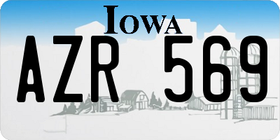 IA license plate AZR569