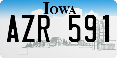 IA license plate AZR591