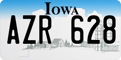 IA license plate AZR628