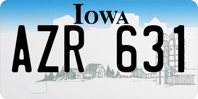 IA license plate AZR631