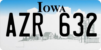 IA license plate AZR632