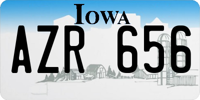 IA license plate AZR656