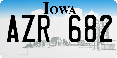 IA license plate AZR682