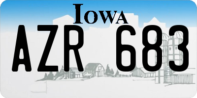 IA license plate AZR683