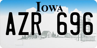IA license plate AZR696