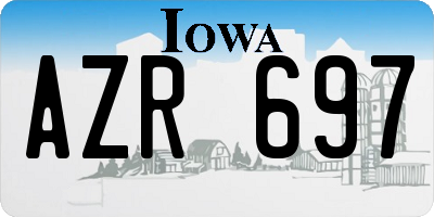 IA license plate AZR697