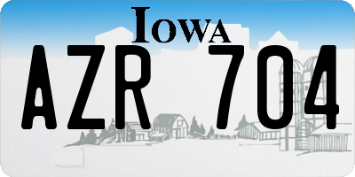 IA license plate AZR704