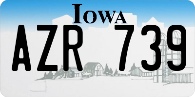IA license plate AZR739