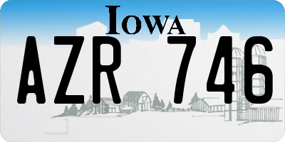 IA license plate AZR746