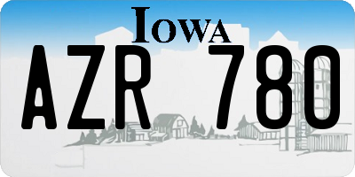 IA license plate AZR780