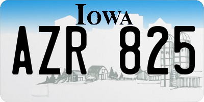 IA license plate AZR825