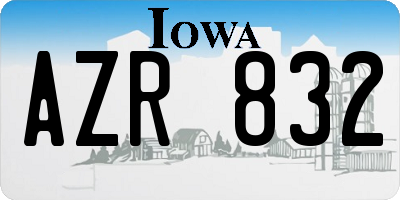 IA license plate AZR832