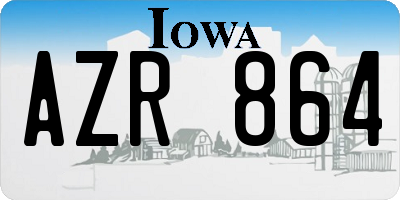 IA license plate AZR864