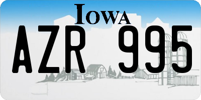 IA license plate AZR995