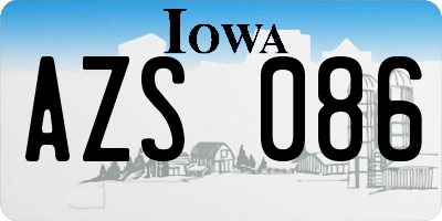 IA license plate AZS086