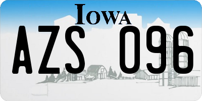 IA license plate AZS096