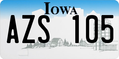 IA license plate AZS105