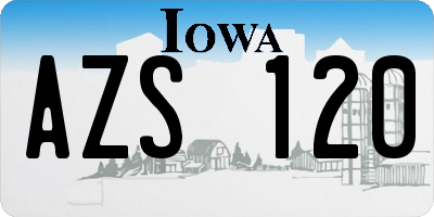 IA license plate AZS120