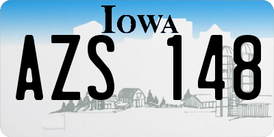 IA license plate AZS148