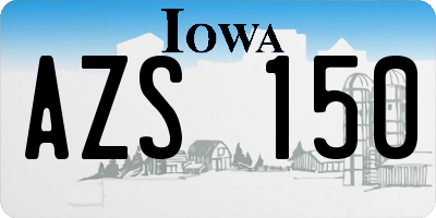 IA license plate AZS150